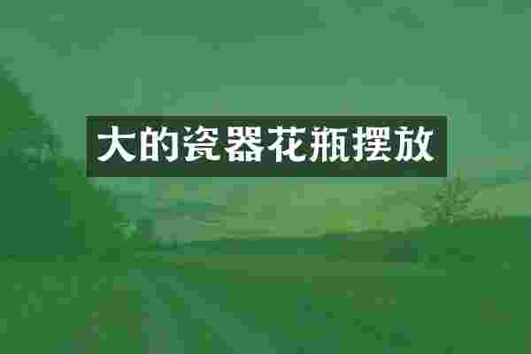 大的瓷器花瓶摆放