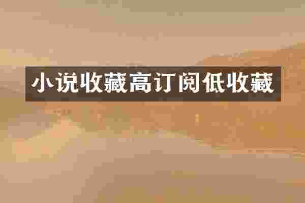 小说收藏高订阅低收藏