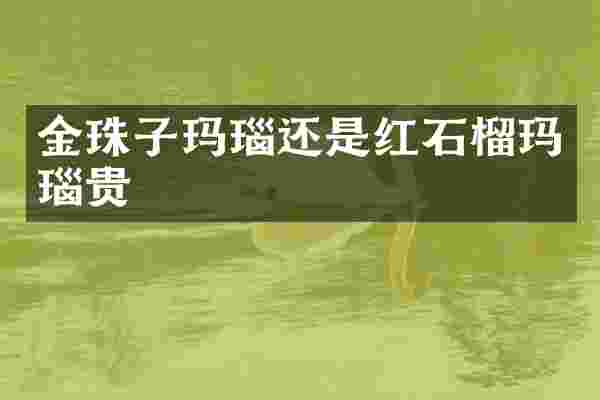 金珠子玛瑙还是红石榴玛瑙贵