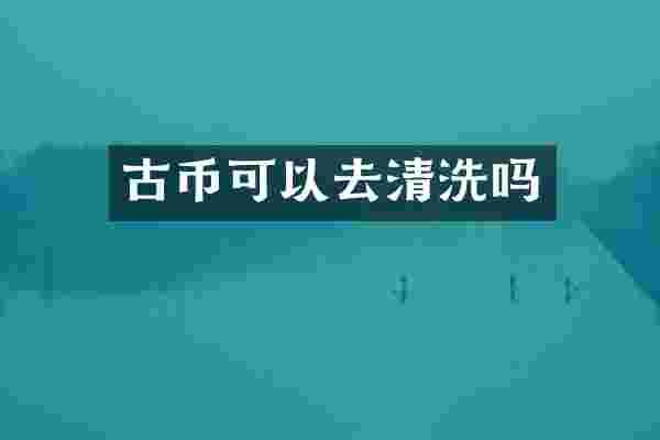 古币可以去清洗吗