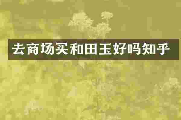 去商场买和田玉好吗知乎