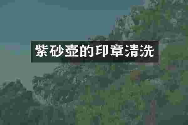 紫砂壶的印章清洗