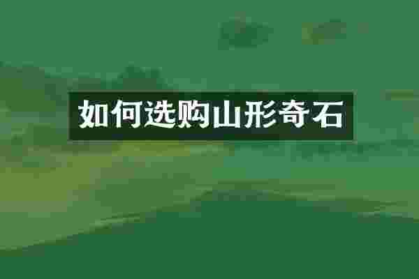 如何选购山形奇石