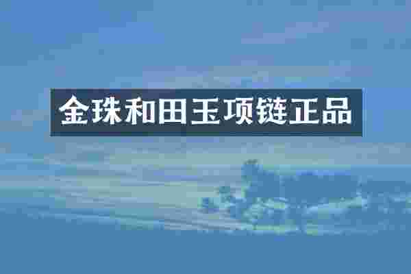 金珠和田玉项链正品