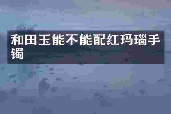 和田玉能不能配红玛瑙手镯