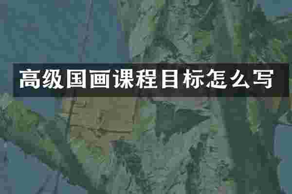 高级国画课程目标怎么写