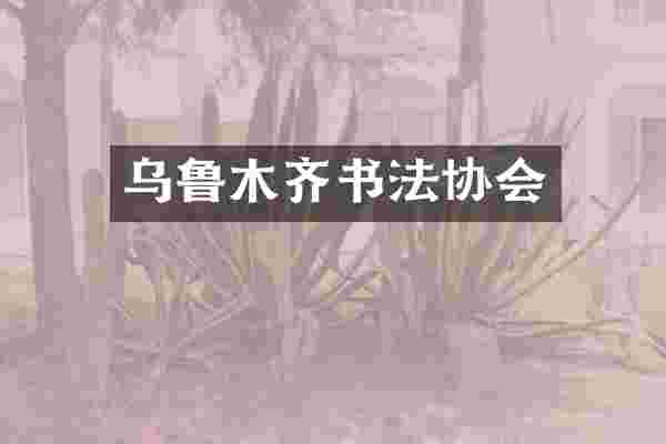 乌鲁木齐书法协会