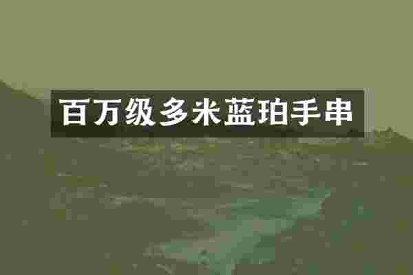 百万级多米蓝珀手串