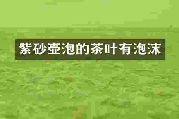 紫砂壶泡的茶叶有泡沫