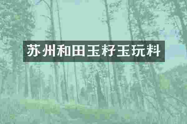 苏州和田玉籽玉玩料