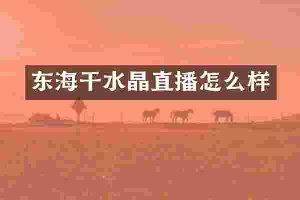 东海干水晶直播怎么样