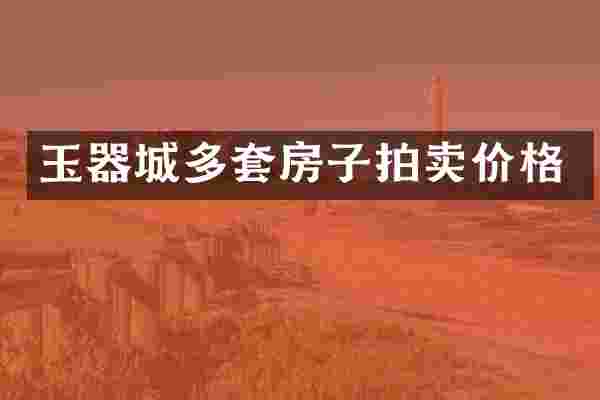 玉器城多套房子拍卖价格