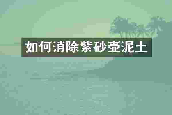 如何消除紫砂壶泥土