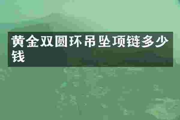 黄金双圆环吊坠项链多少钱
