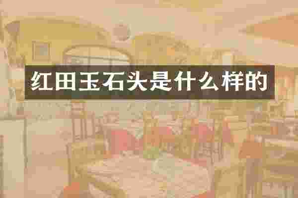 红田玉石头是什么样的