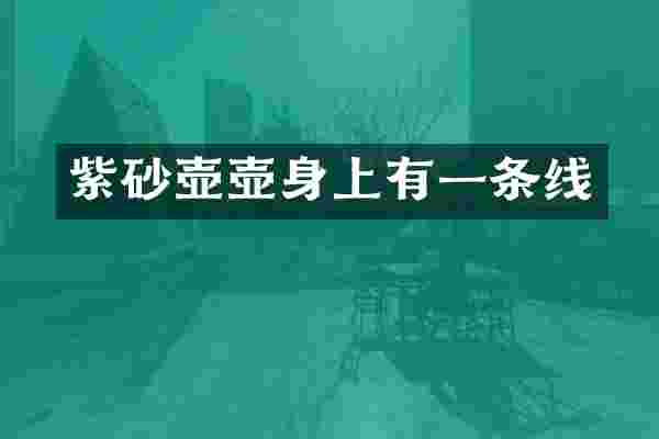 紫砂壶壶身上有一条线