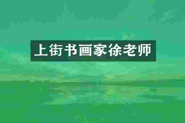 上街书画家徐老师
