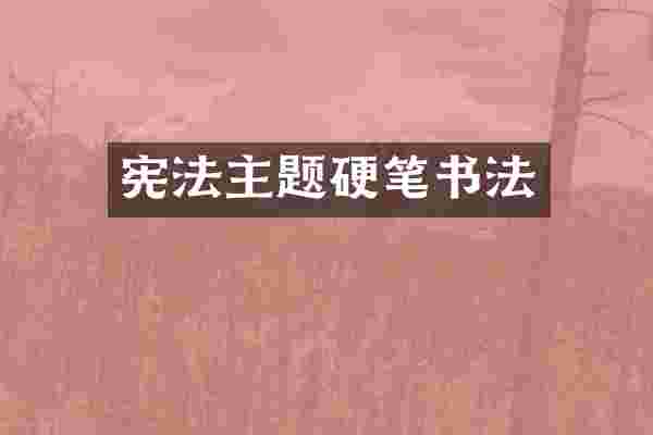 宪法主题硬笔书法