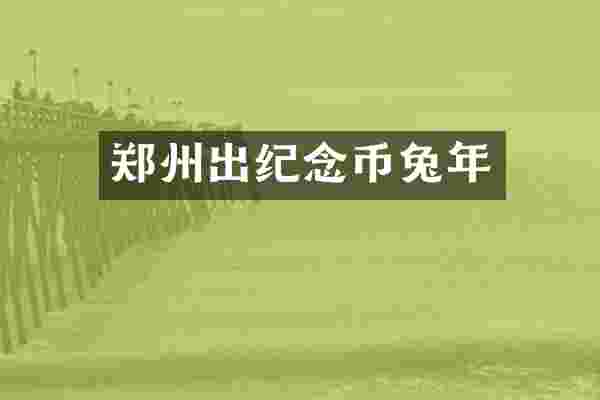 郑州出纪念币兔年