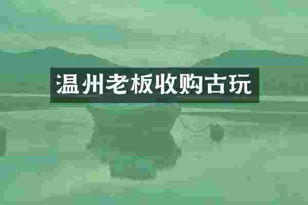 温州老板收购古玩