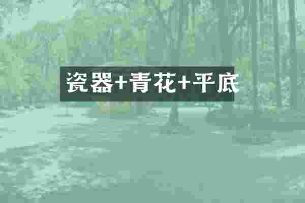 瓷器+青花+平底