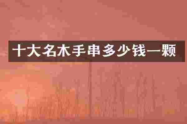十大名木手串多少钱一颗