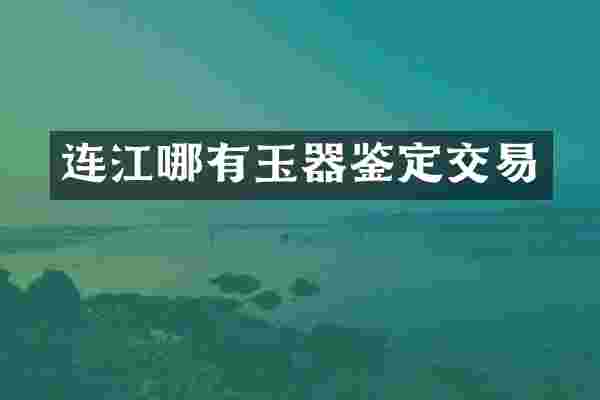 连江哪有玉器鉴定交易