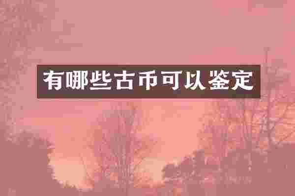 有哪些古币可以鉴定