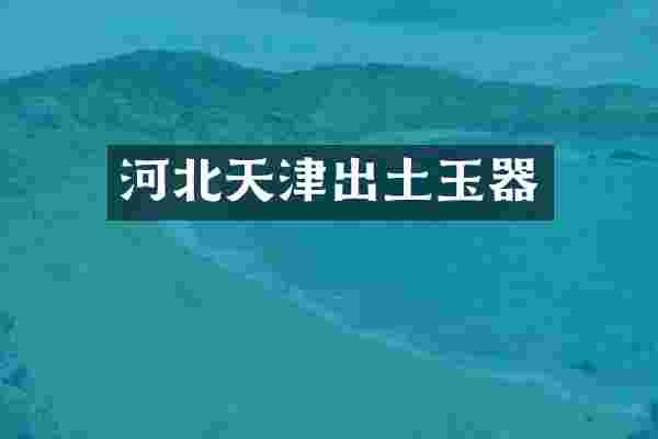 河北天津出土玉器