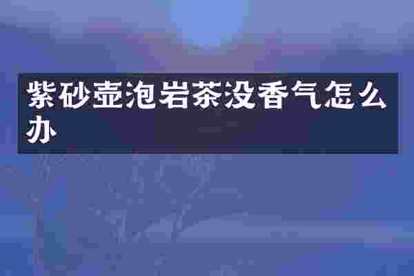 紫砂壶泡岩茶没香气怎么办
