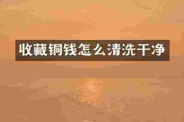 收藏铜钱怎么清洗干净