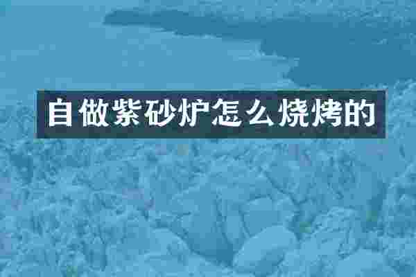 自做紫砂炉怎么烧烤的
