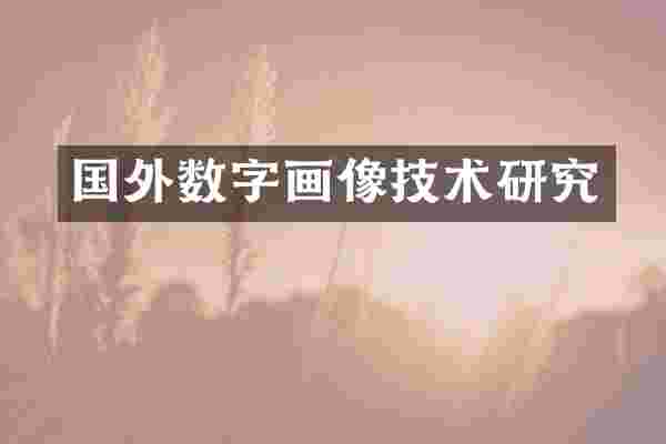 国外数字画像技术研究