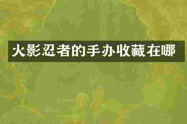 火影忍者的手办收藏在哪