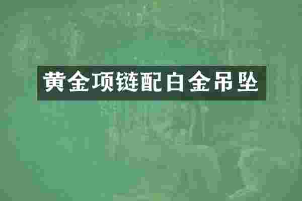 黄金项链配白金吊坠