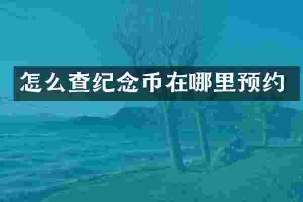 怎么查纪念币在哪里预约