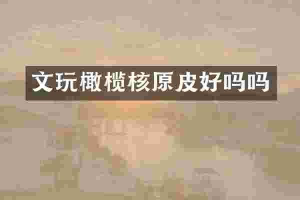 文玩橄榄核原皮好吗吗