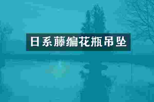 日系藤编花瓶吊坠