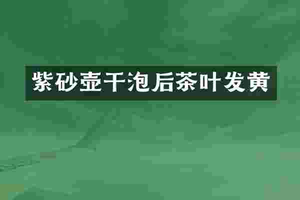 紫砂壶干泡后茶叶发黄