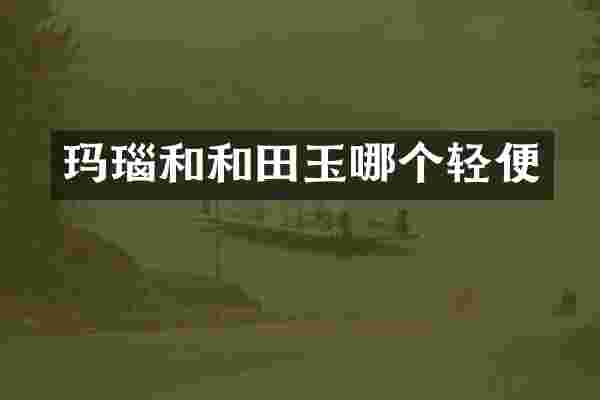 玛瑙和和田玉哪个轻便