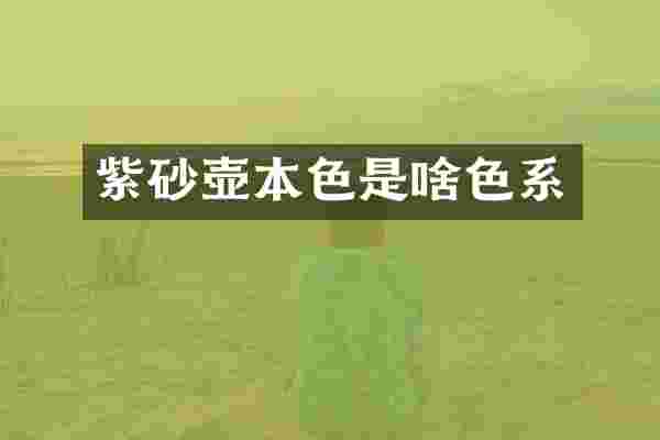 紫砂壶本色是啥色系