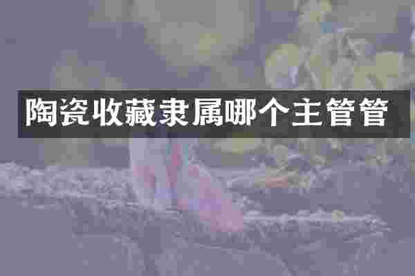 陶瓷收藏隶属哪个主管管