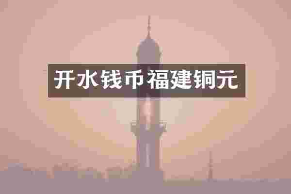 开水钱币福建铜元