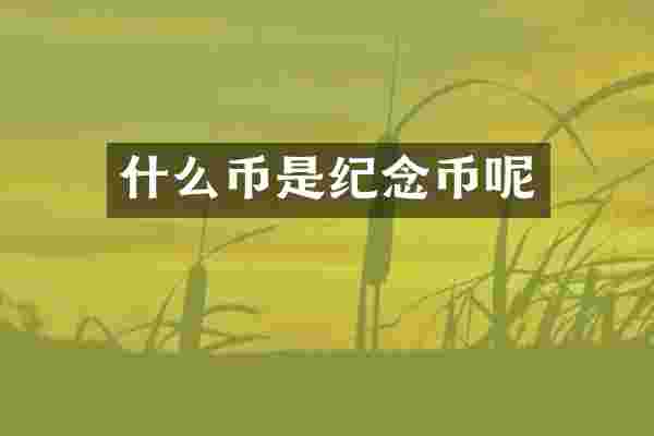 什么币是纪念币呢