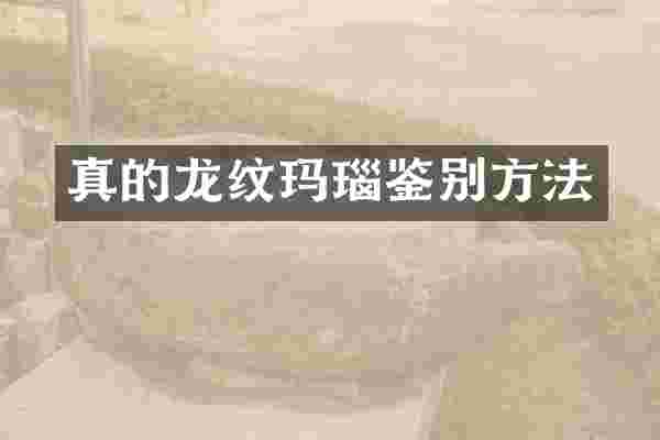 真的龙纹玛瑙鉴别方法