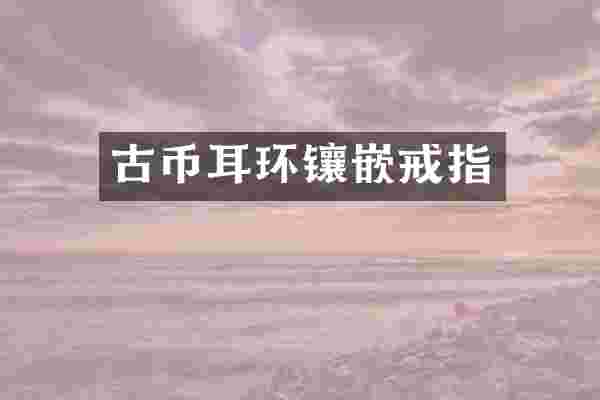 古币耳环镶嵌戒指