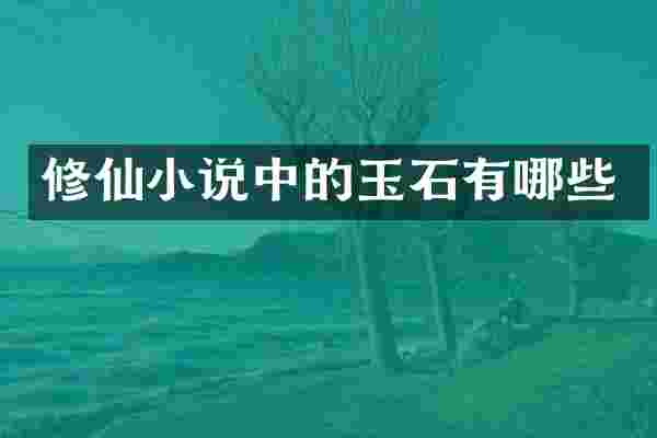 修仙小说中的玉石有哪些
