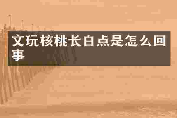 文玩核桃长白点是怎么回事