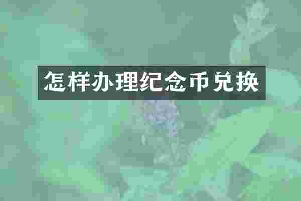 怎样办理纪念币兑换