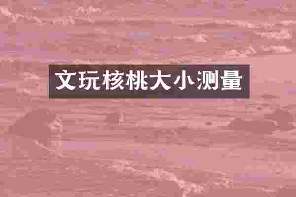 文玩核桃大小测量